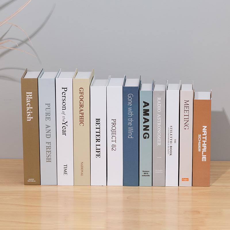 Nordic Minimalist Decorative Bookshelf Props for Modern Living Room and Wine Cabinet Display