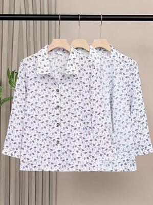 Floral Summer Shirt for Women In Their 60s and 70s