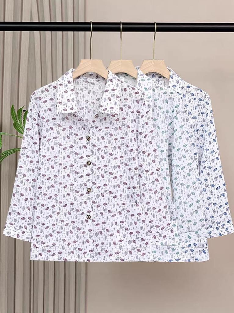 Floral Summer Shirt for Women In Their 60s and 70s