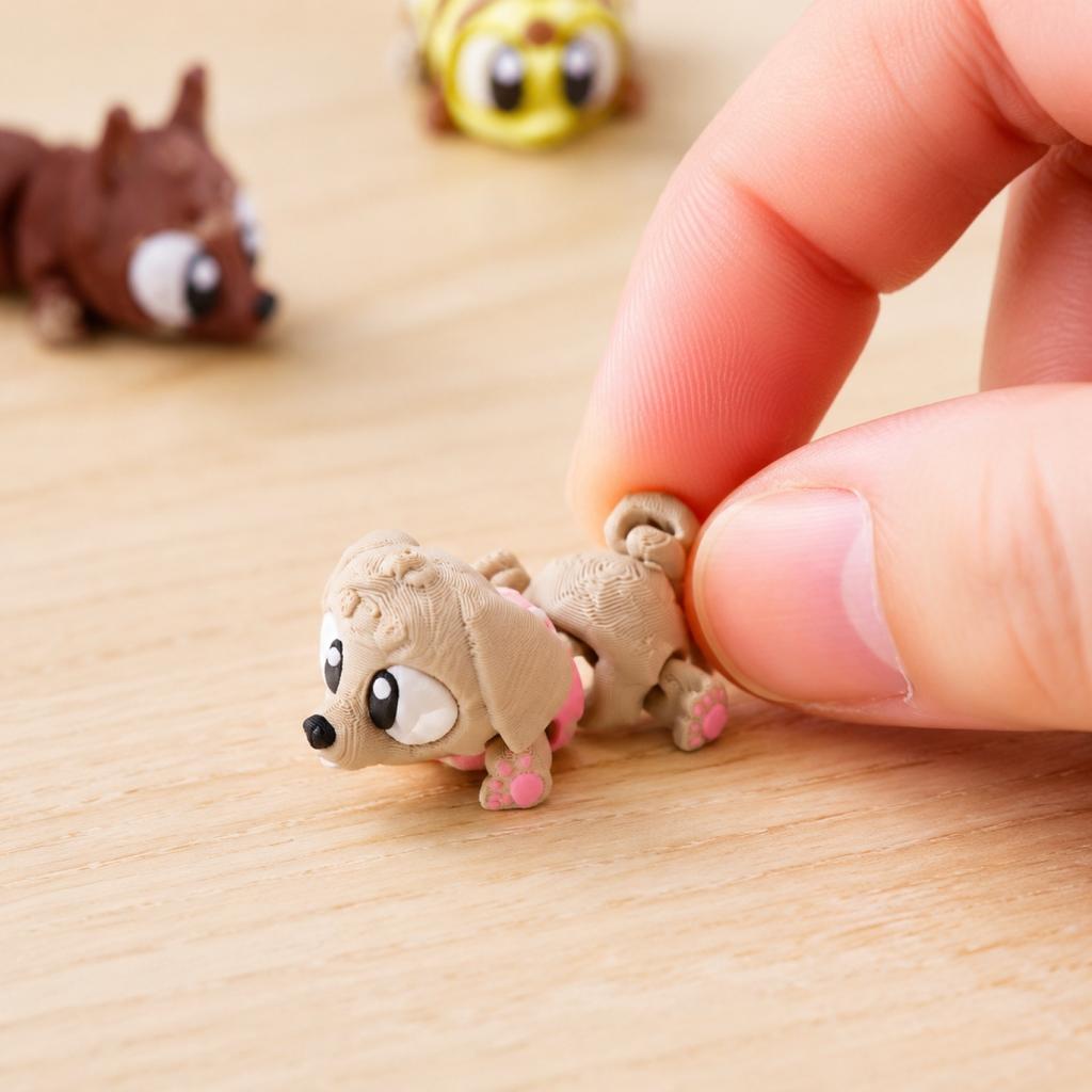 3D Printed Articulated Animal Set – Poseable Figurines, Collectible Action Figures for Kids