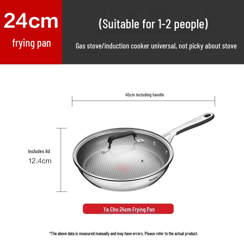 Sartén Antiadherente Tefal de Acero Inoxidable 316L con Thermo-Spot