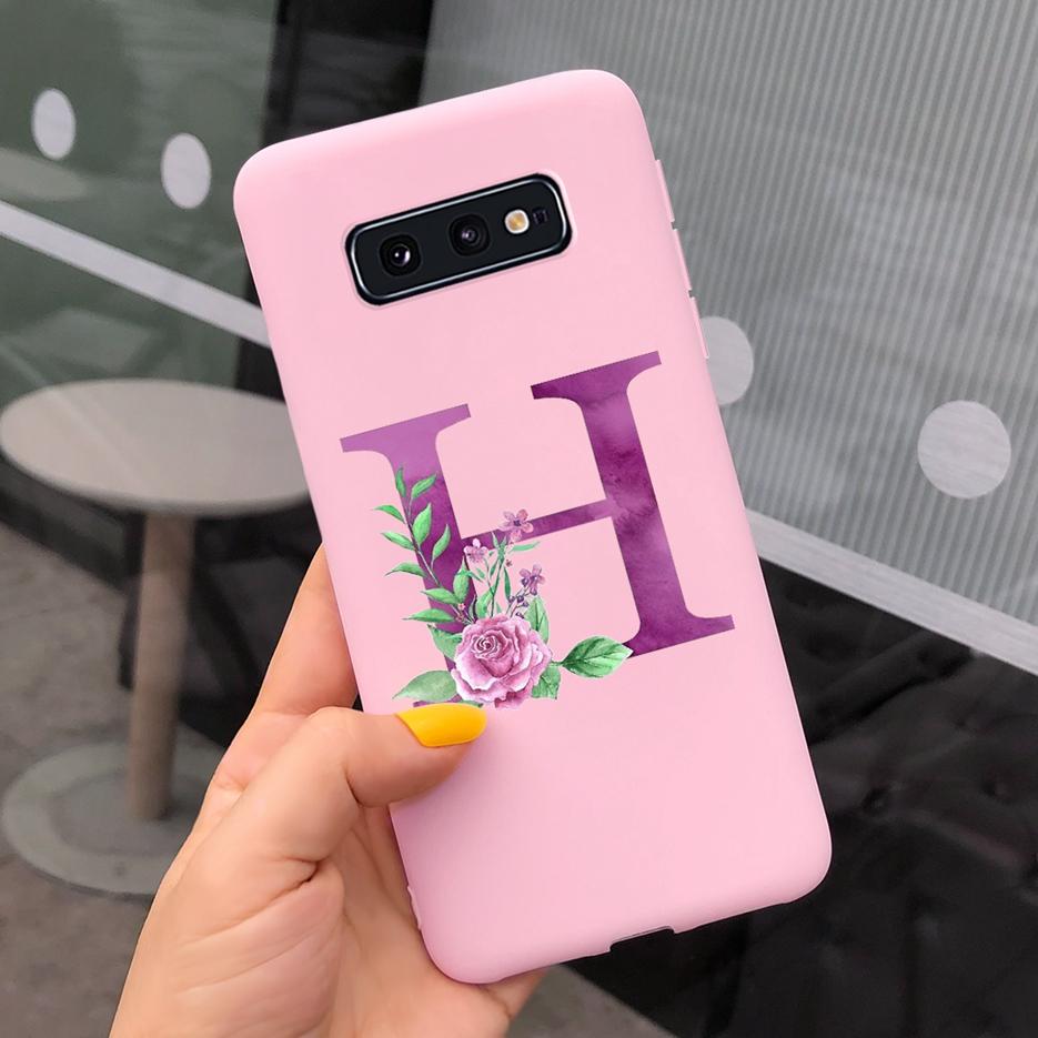 Cute Letters Cover For Samsung Galaxy S10 Plus Case S10 S10e Soft Silicone Phone Back Case For Samsung S10 S10e S10+ Cover Coque