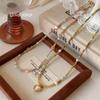 Colorful Pearl & Natural Stone Layered Necklace for Women - Handmade, High-End Clavicle Chain