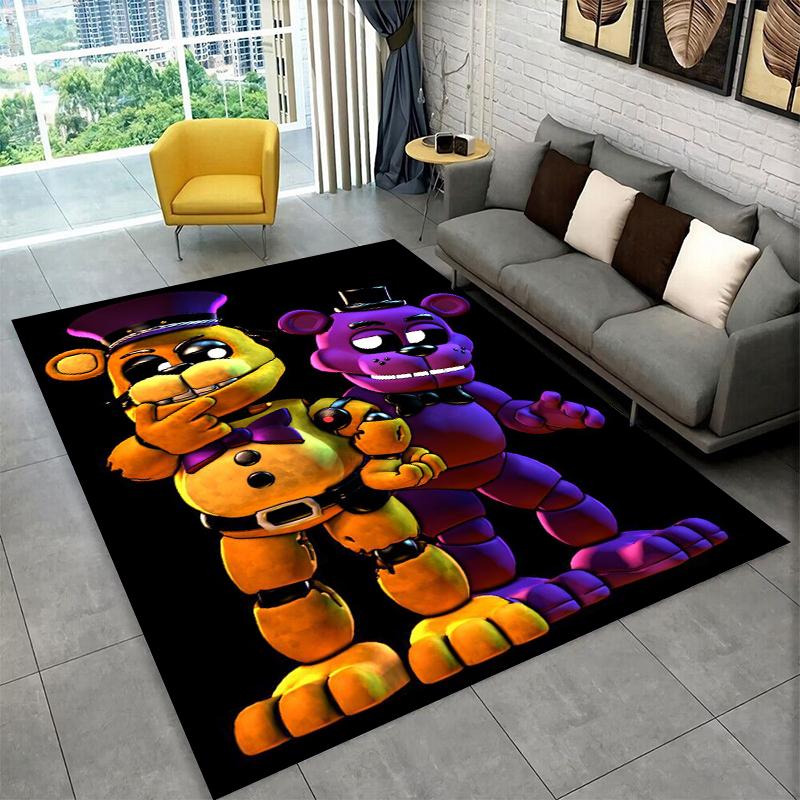 

Classic F-FNAF Horror Game Freddy Carpet Rug for Playroom Bedroom Living Room Sofa Home Decor,kid Area Rug Non-slip Floor Mat 40x60cm