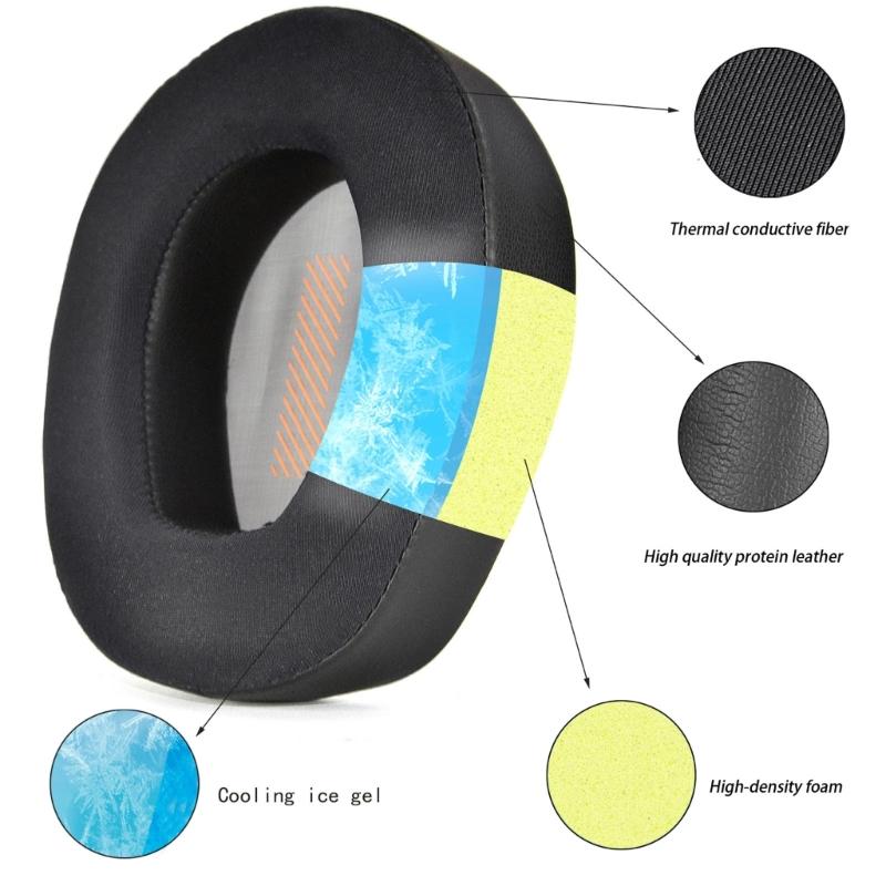 Protein Leather Ear Pads Headband for 200 300 Wireless Headphones Earpads, Headsets Ear Cushions Repair Parts