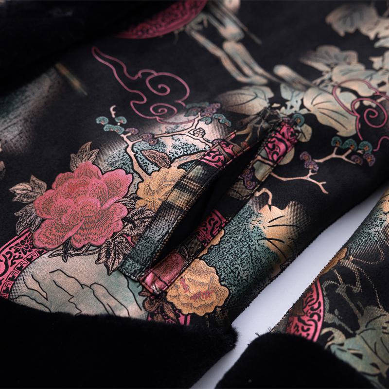 Nositelný z obou stran Dámský dlouhý kabát z umělé kožešiny pro ženy středního věku ve velkých velikostech Zimní svrchní oděv s kapucí Elegantní Hřejivá silná kožešinová bunda pro ženy Oblečení