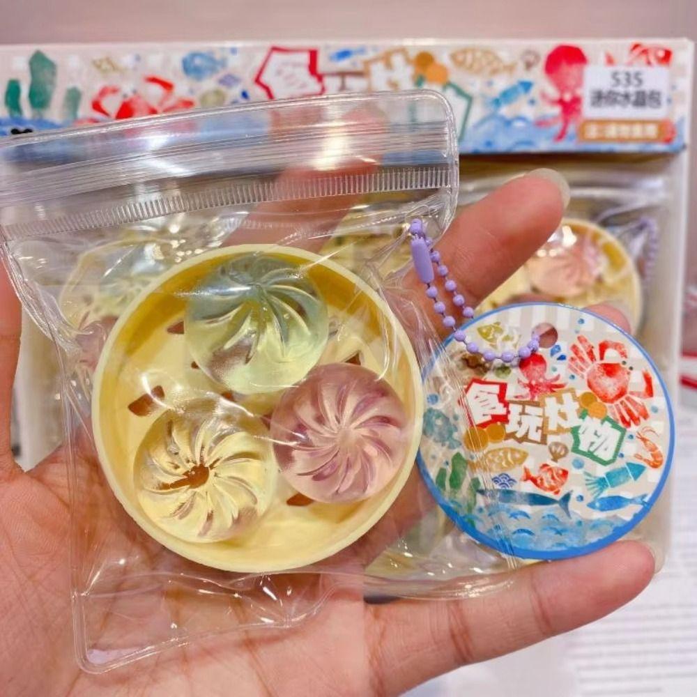 Simulation Food Dumpling Squishy Toys with Steamer Mini Dumplings Squishy Dumpling Party Favors