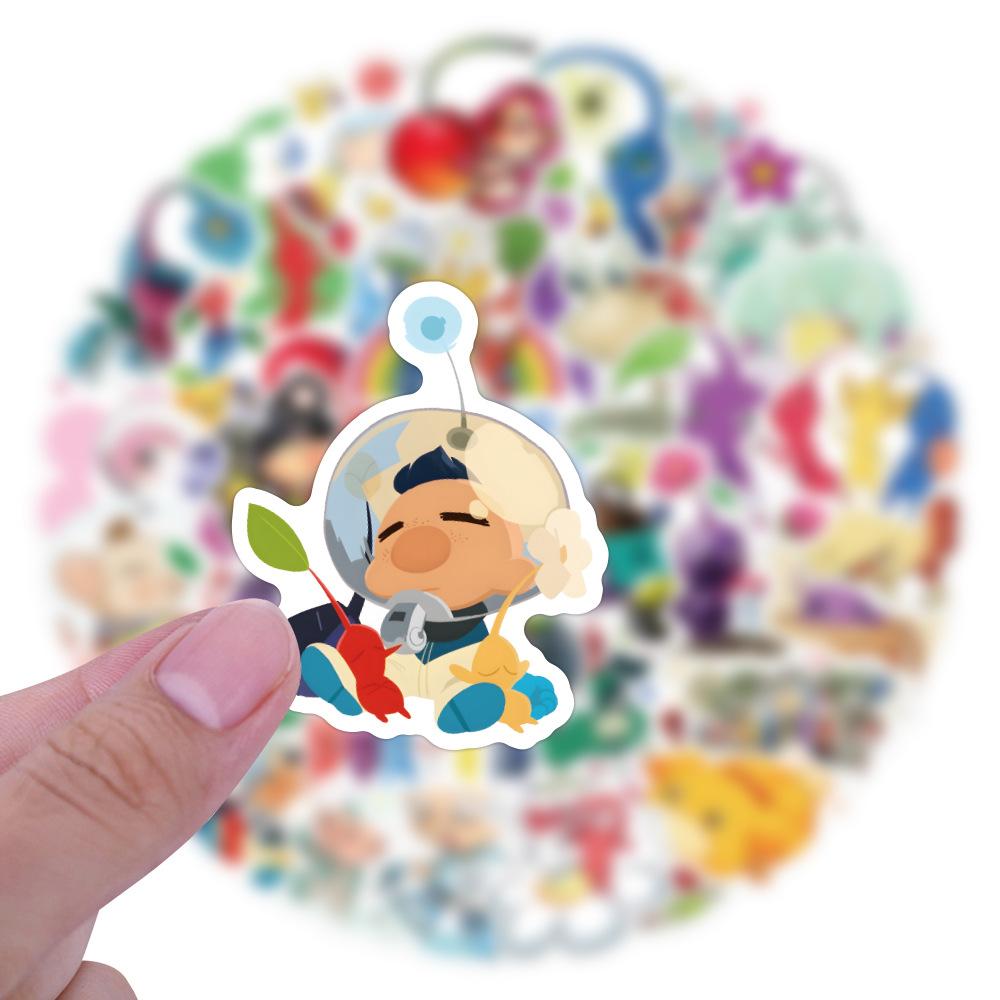 New Pikmin Stickers Kawaii Decals Classic Toy DIY Phone Luggage Guitar Car Cartoon Graffiti Sticker Toy