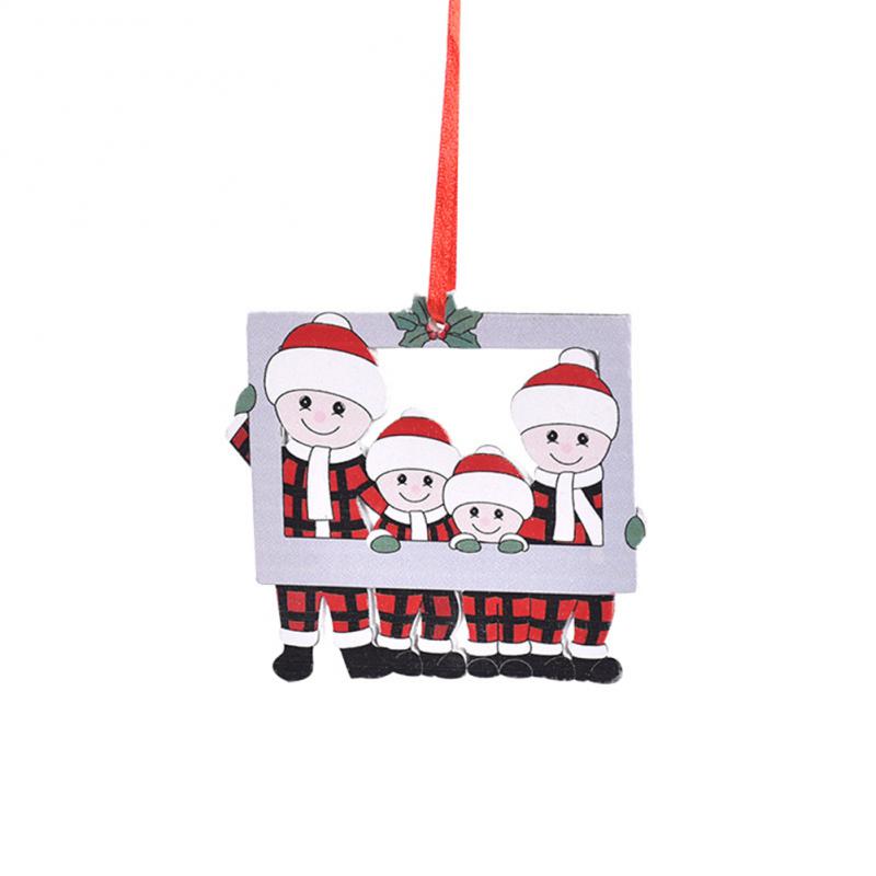 Christmas Tree Family Ornament Hanging Pendant Reindeer DIY Name Card For Holiday Decor Xmas Tree Pendant Crafts Gifts