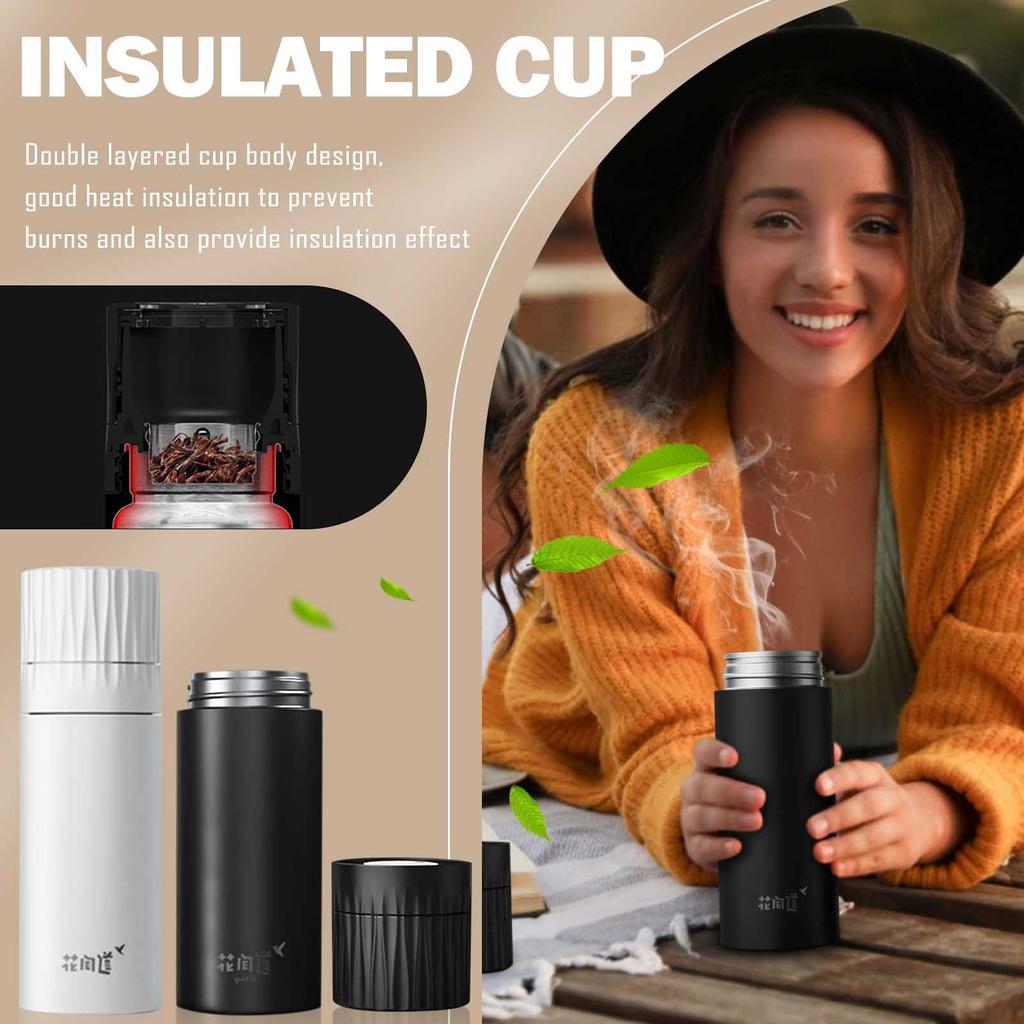 316 Stainless Steel Tea-Infuser Insulated Tumbler Business Gift Water Bottle, Creative Couples Gift For Men And Women, Father'S Day Thermal Mug