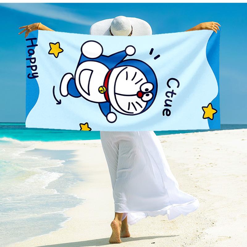 1pc Doraemons Joyful Adventure beach towel,quick drying absorbent beach towel,outdoor sports swimming beach towel,Soft and comfortable Y7281
