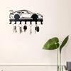Punch Hole Mounting Towel Hanging Wall Mounted Black Car Style Metal Hook Cloth Hanger Wall Art Decoration Storage Hanger Shelf