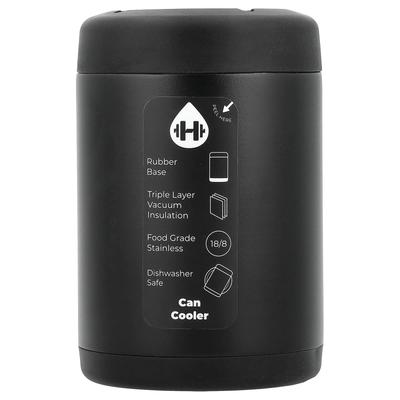 Standard Can Cooler, Black, 12oz