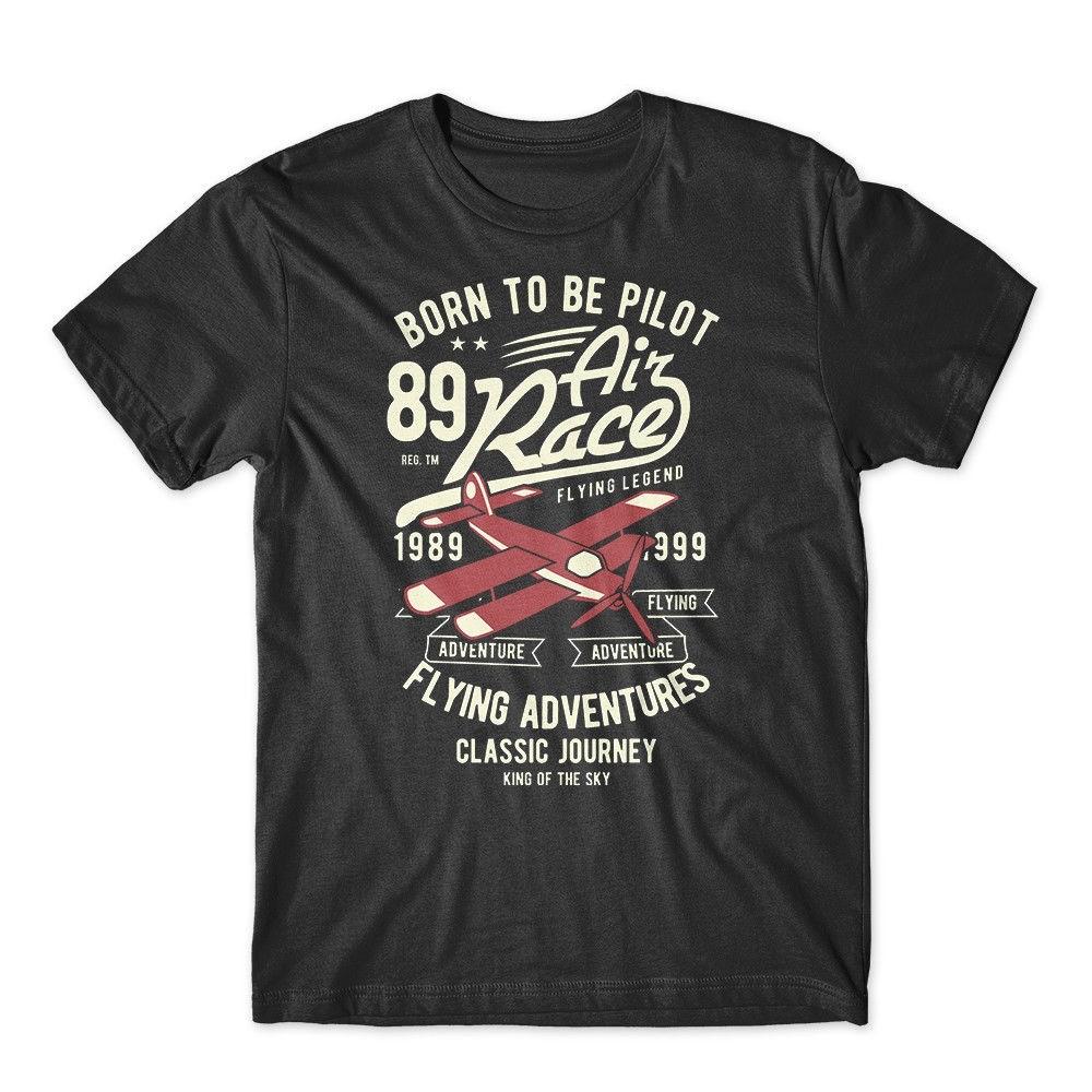 Born To Be Pilot T-Shirt. Airplane Pilot Shirt 100% Cotton Premium Tee New