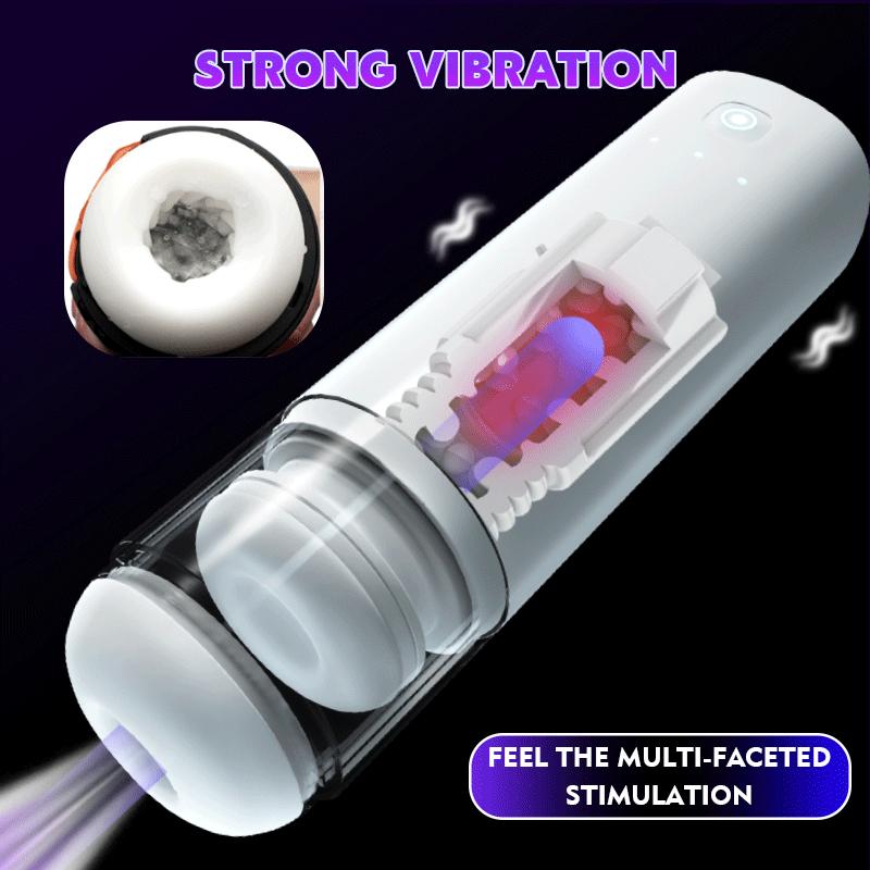 Wearable Male Automatic Masturbator Telescopic Sucking Machine Vibrator Masturbation Cup Blowjob Real Pussy Oral Sex Toy For Men