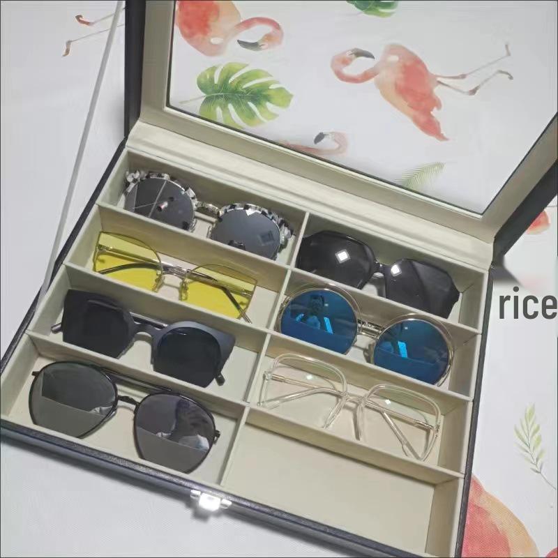 8-Compartment Eyeglass Storage Box for Sunglasses and Glasses New 8-Compartment Eyeglass Box