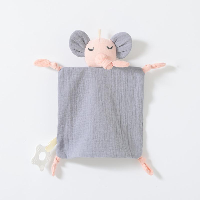 Baby Cotton Muslin Comforter With Plush Rabbit And Rabbit For Newborns