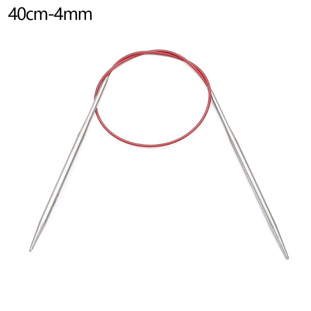 80/100cm Stainless Steel Circular Needle Round Weaving Knitting Needles Handmade Crochet Hook DIY Crafts Household Sewing Pins