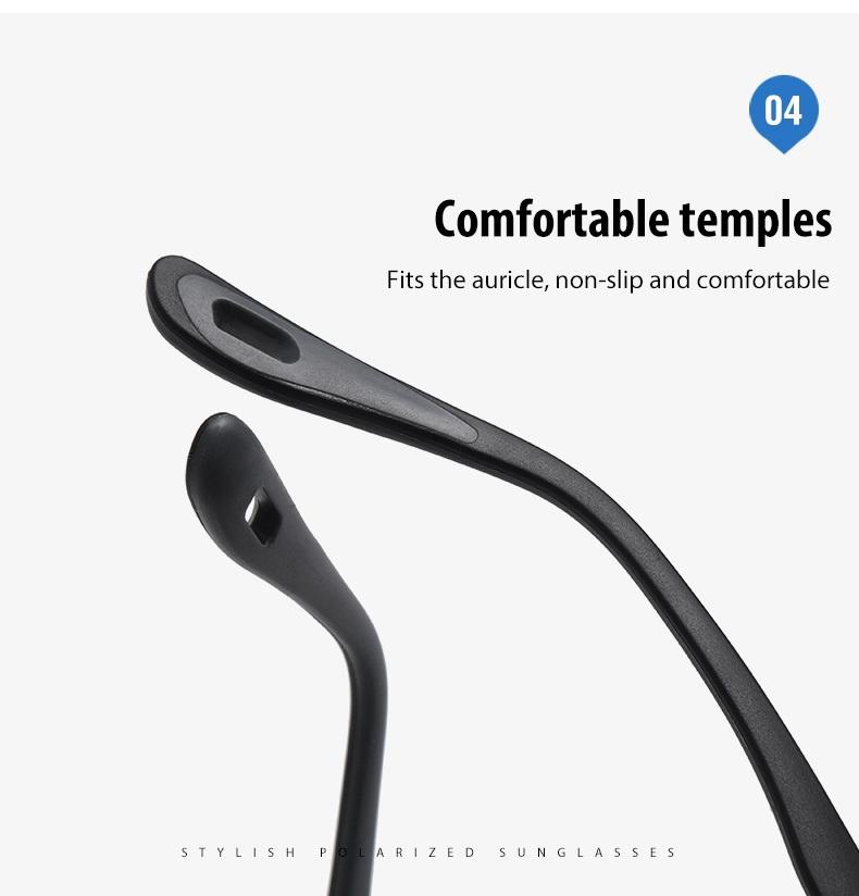 aoron Metal Frame Polarized Sunglasses Fashion Brand Design Outdoor Accessories Photochromic Driving Fishing Cycling Sport Glasses