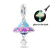 925 Silver Color Luminous Planet Spacecraft Astronaut Firefly Charms Beads Fit Qikaola 925 Bracelets DIY Christmas Jewelry Gifts