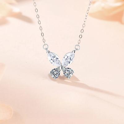 Collier papillon scintillant, collier chaîne de clavicule douce et féminine