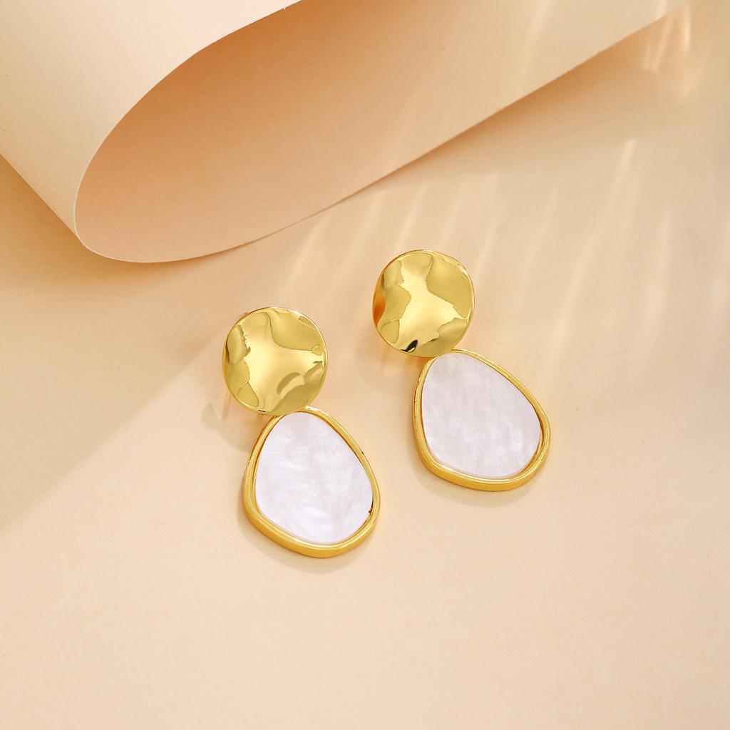 Retro Simple Sequined Irregular Earrings, Light Luxury High-End Fashion Temperament Earrings For Women