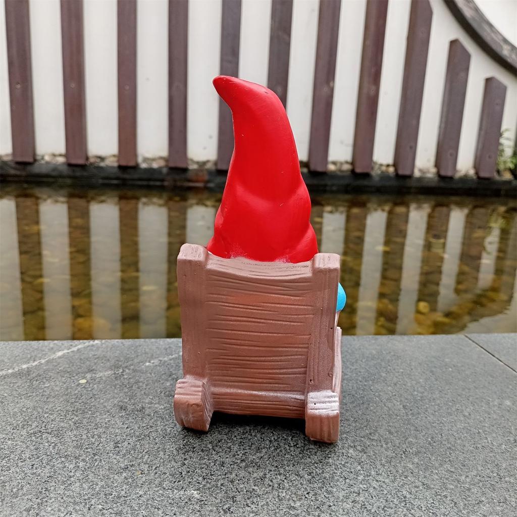 Faceless Garden Coffee Cup Leisurely Gnome Sculpture Resin Ornaments Indoor And Outdoor Home Terrace Decoration