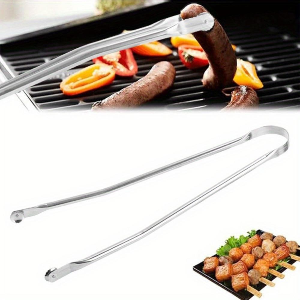 Stainless Steel Bbq Tongs - Multi-Functional Grilling & Cooking Tool for Hot Dogs, Steaks, and Sausages | Food-Safe Kitchen Gadget