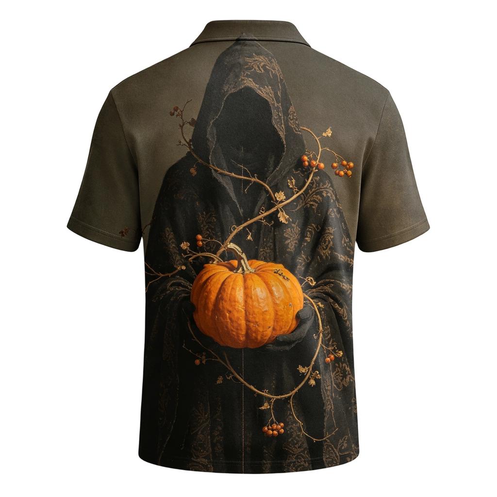 Men's Halloween Printed Short Sleeve T-Shirt for Casual Daily Wear