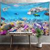 Deep Sea Fish And Coral Tapestry Wall Hanging Marine Animals Boho Bedroom Living Room Art Home Decor
