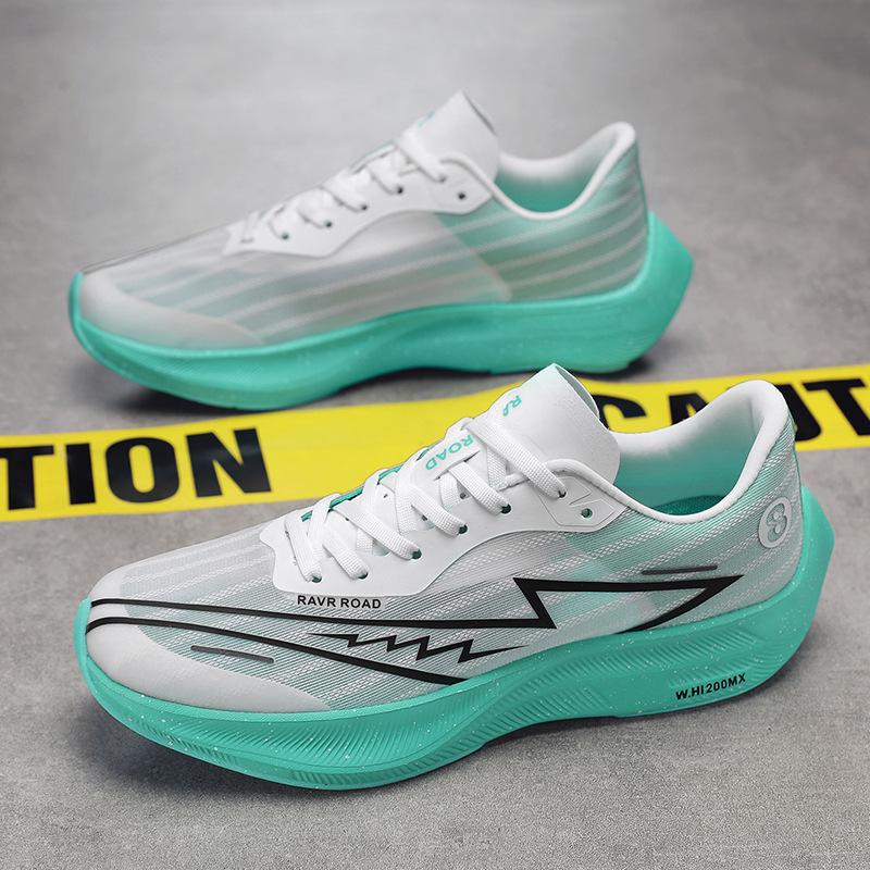 Fashion Men's Sports Shoes Full Palm Carbon Plate Running Shoes Men's and Women Athletics Marathon Racing Shock-absorbing Training Shoes