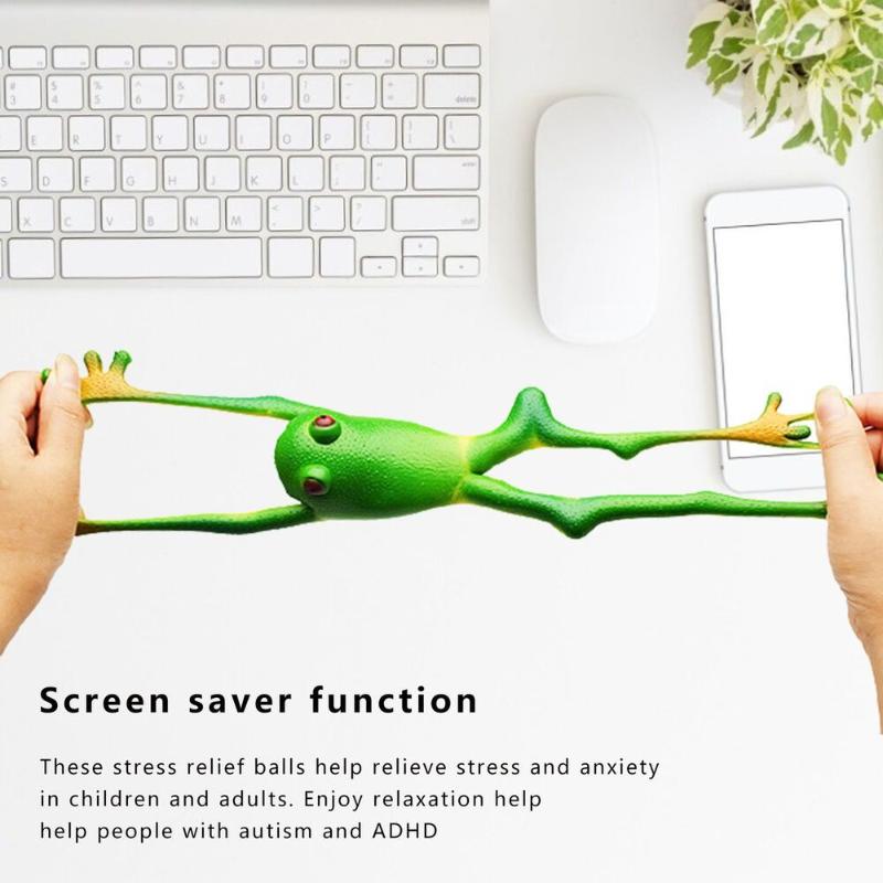Tricky Decompress Frog Toy Simulation Frog Model Soft Rubber Fake Frog Sensory Game Excellent Gift for Children Funny Mischief