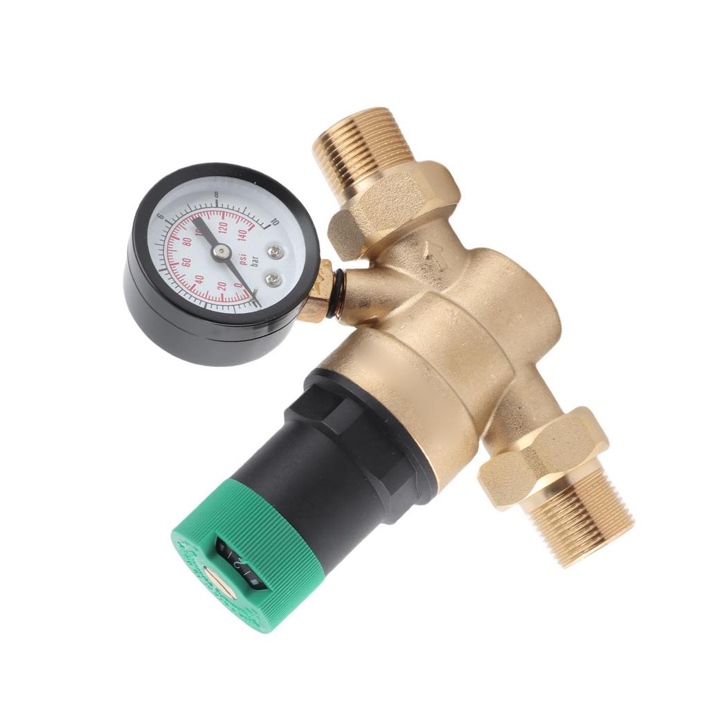 Vann trykkregulator Messing Nøyaktig Multifunksjonell Filter Vann trykkregulator med
