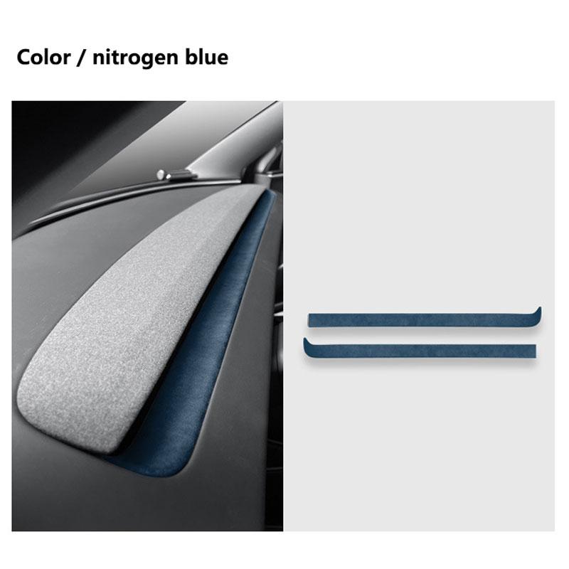 For New Model 3 + Highland 2025 Car Instrument Panel Decoration Plate Sticker Suede Protection Car Interior Accessories