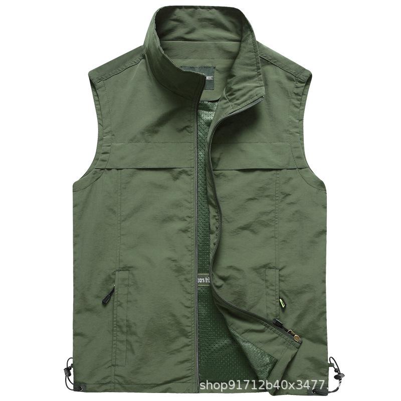 Men's Lightweight Outdoor Photography & Fishing Vest for Middle-Aged & Elderly - Spring/Autumn/Summer Wear