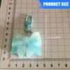 Crystals Clear Bowknot Tie Keychain Colorful Resin Accessory Portable Special Gifts for Keys Bag Charm Hanging