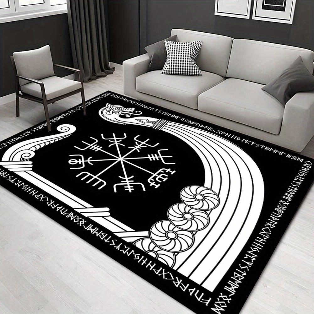 

1pc 1437956232Pattern Carpet, Area Rug For Living Room Bedroom Room Bed Chair Laundry Entryway Corridor Yard Non-slip Outdoor Camping Rug Fl 60cm by 90cm