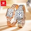 OLEVS Watches Womens New Square Quartz Watch Waterproof Luminous Date Ladies Watches Original Fashion Elegant Gifts