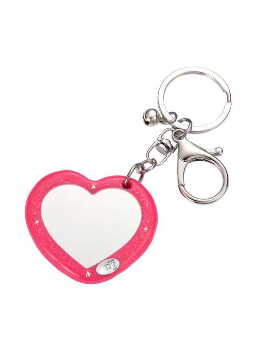 nff heart dia mirror key ring-pink