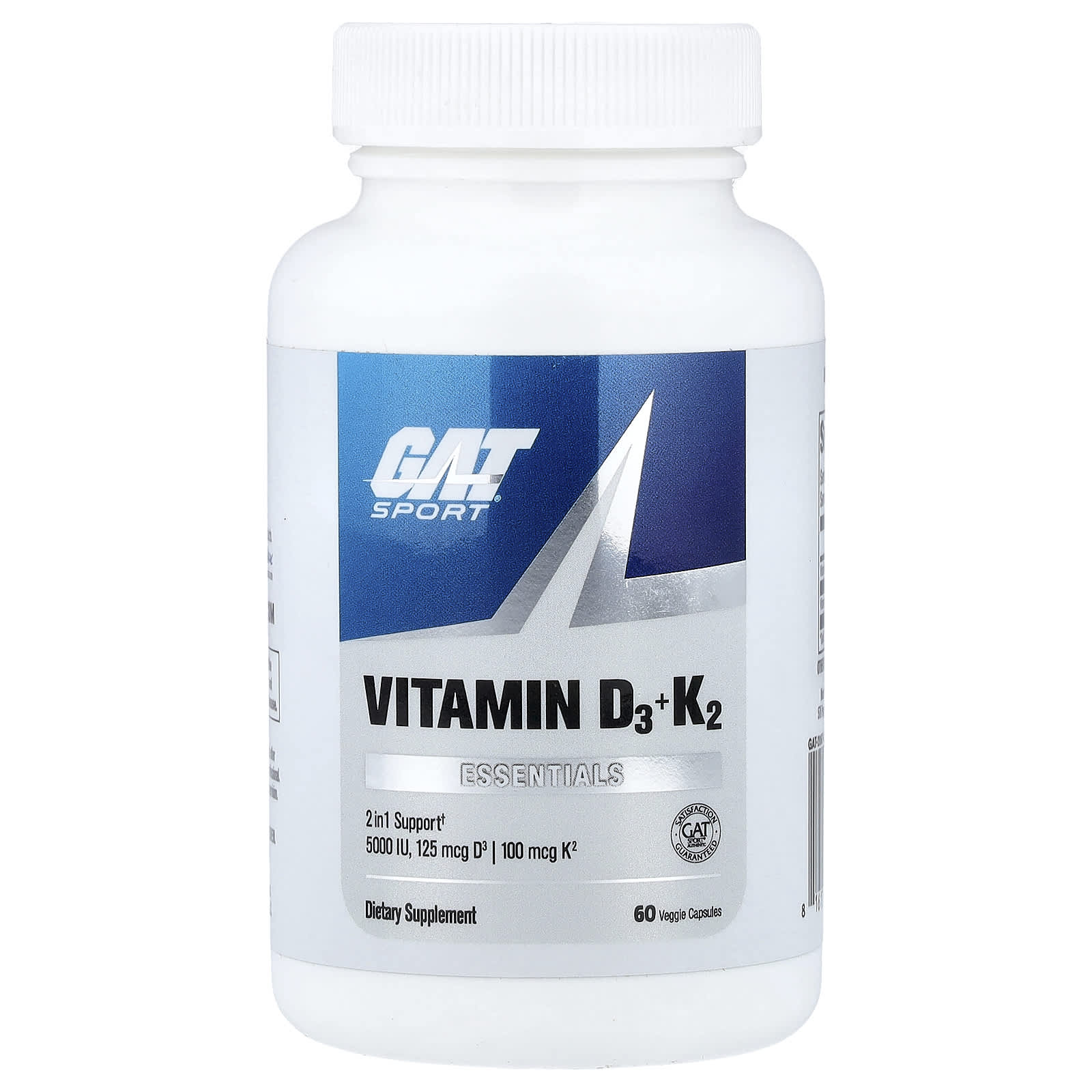 

GAT, Sport, Essentials, Vitamin D3 & K2, 60 Veggie Capsules