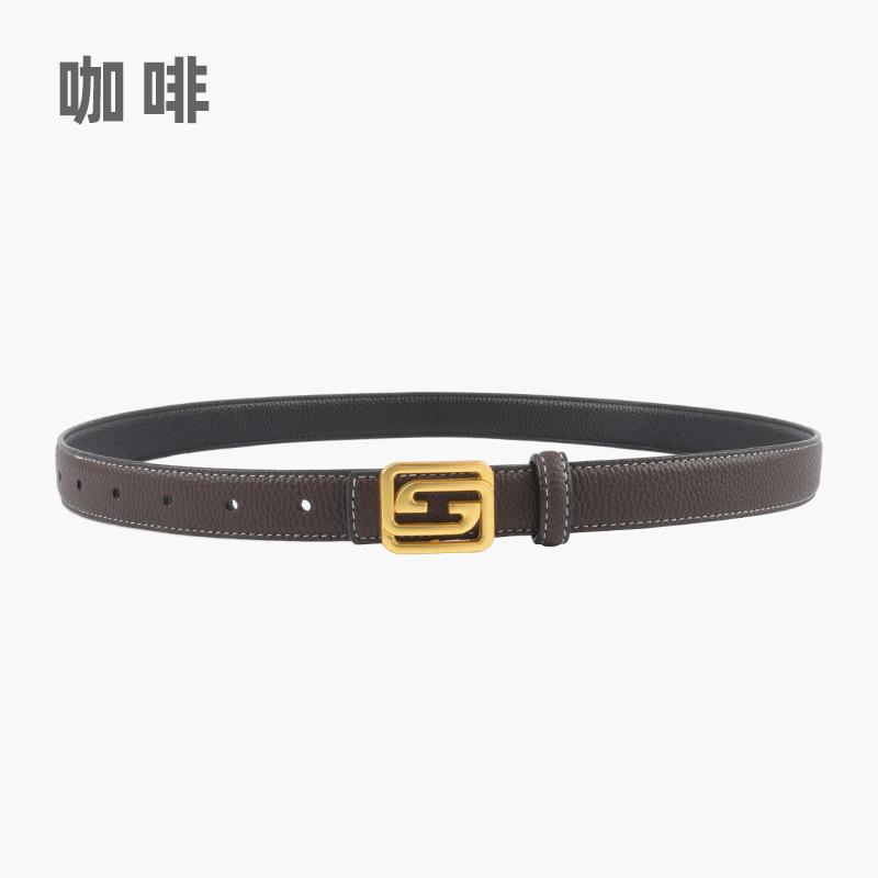 Lychee Pattern Can Be Used On Both Sides, First Layer Cowhide, Genuine Leather, Women'S Belt, Women'S Belt With Jeans, Casual Pants.