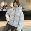 Simple short turtleneck hooded puff cotton-padded jacket for women, multi-colored goods, loose and not bloated, winter women's break
