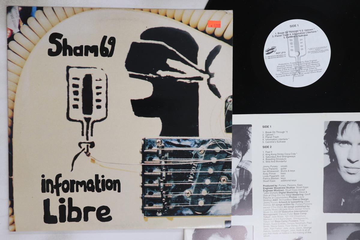 

LP Record SHAM 69 - Information Libre ROTLP6 ROTATE 1992 UK Rock Used