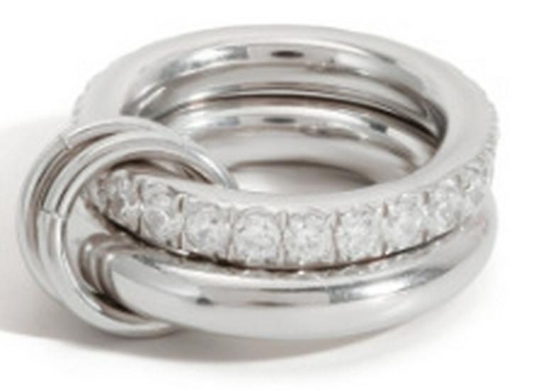 Interlocking Zircon Diamond Ring - Two-Tone Trendy Personalized Design