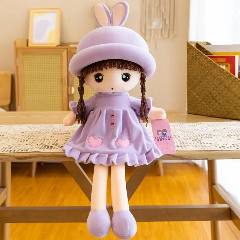 Kawaii Rabbit Fairy Girls Plush Toy Cute Exquisite Plush Home Flower Dress Doll Girls Birthday Or Christmas Gift