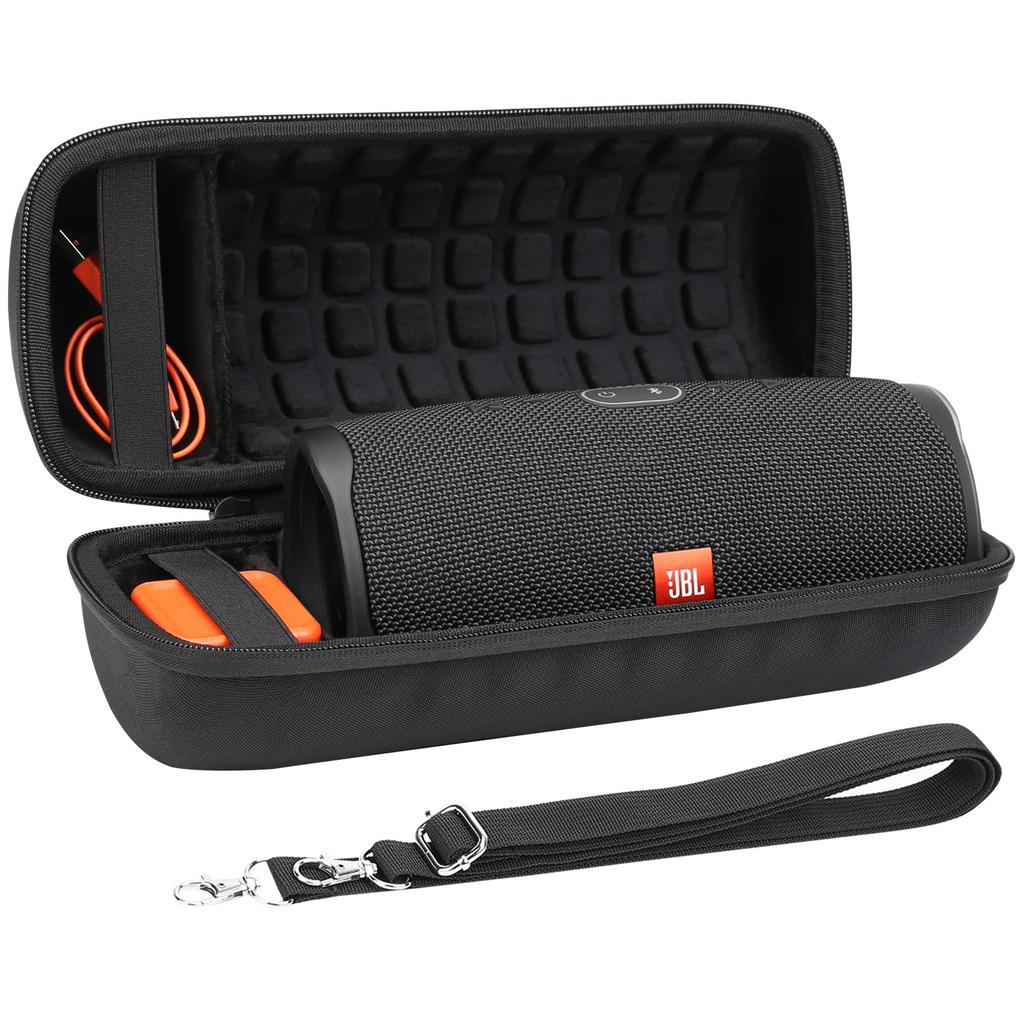 co2crea Waterproof Bluetooth Speaker Storage Case for JBL Charge 4/Charge 5 (Case Only) - Black