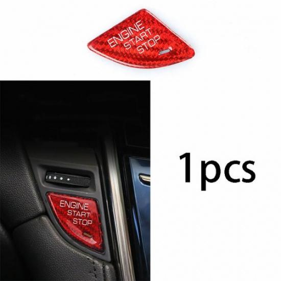 Middle Console Air Outlet Vent Decoration Red Carbon For Cadillac ATS 2013-