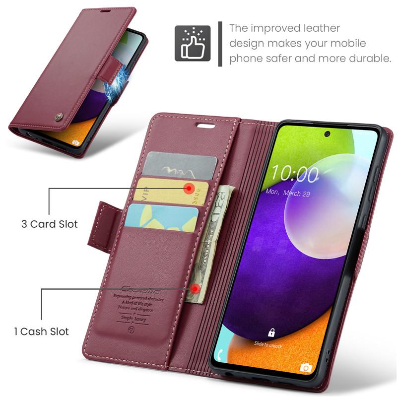 Luxury Leather Case for Samsung A12 A13 A04S A20 A30S M10S A22S A54 A53 A52 A50 A23 A24 A50S A32 M32 A33 A34 A73 A72 A71 Card Pocket Case Back Cover