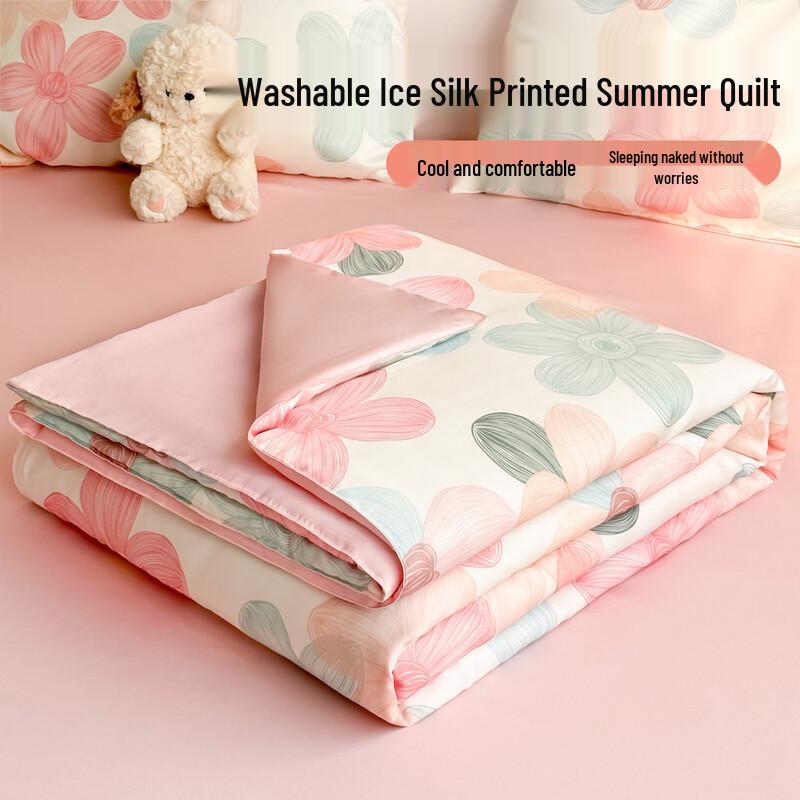 Ice Silk Machine Washable Summer Comforter