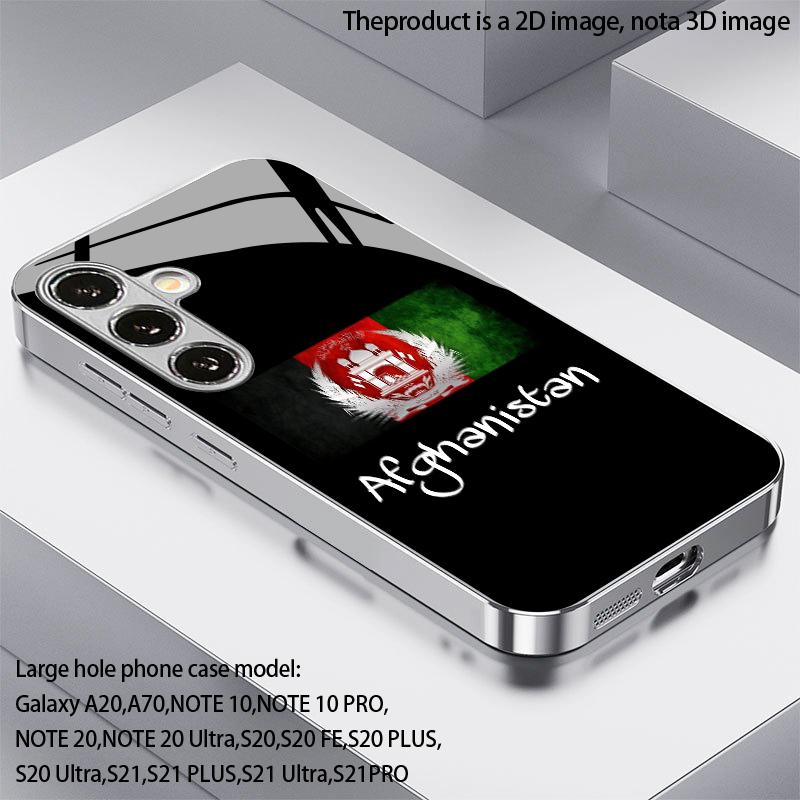 2D Vzor národního znaku Pouzdro na telefon pro Samsung S26 S25 S24 S23 S22 S21 S20 A56 A36 A16 - Galvanicky pokovený skleněný ochranný kryt